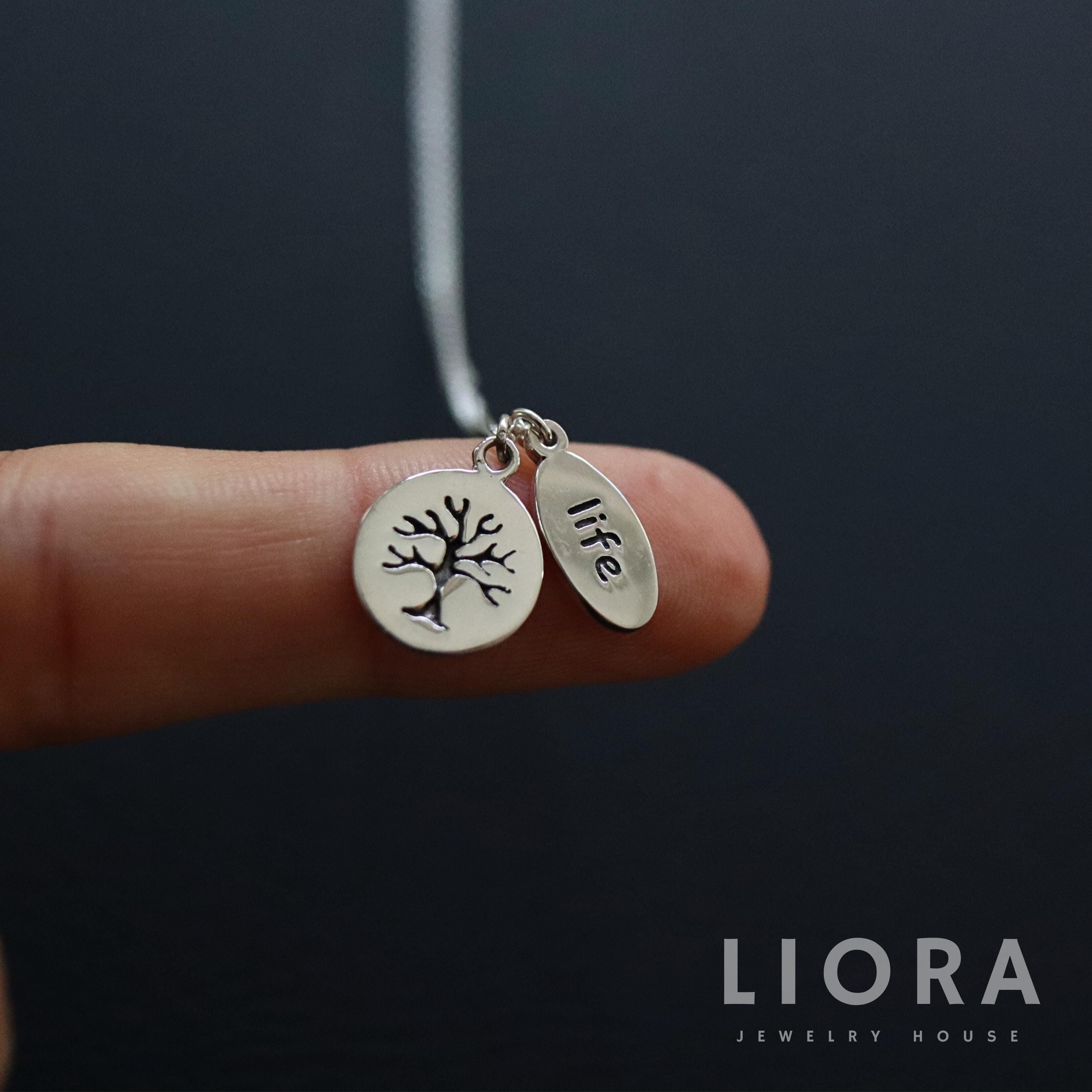 Collana Albero Della Vita In Argento 925: Ciondolo Femminile, Vero Argento Sterling, Fatto A Mano