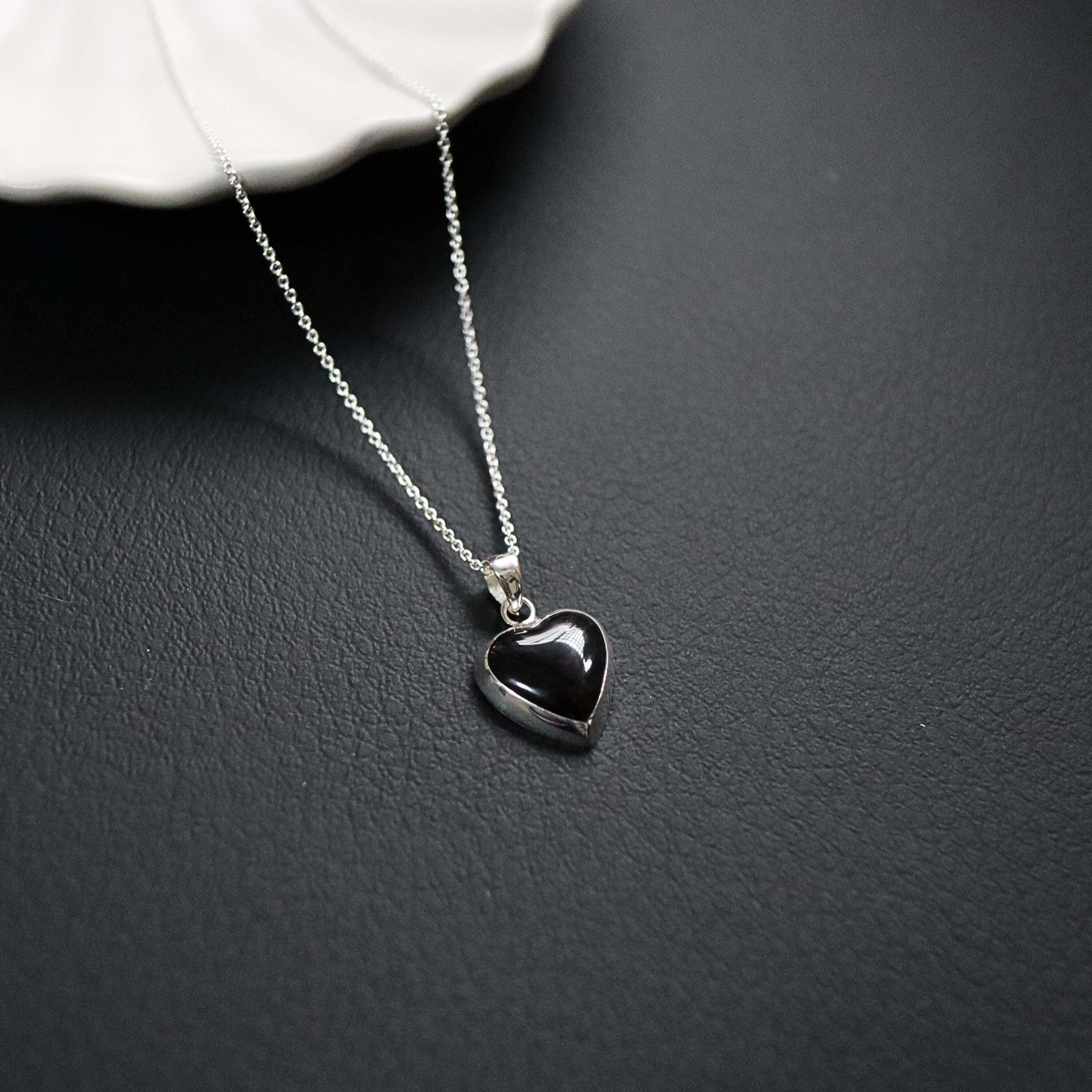 アクセサリー epic jewelry blackheartpendantnecklace Black heart pendant necklace – EPIC JEWELRY