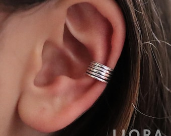 Ohrklemme aus 925er Sterlingsilber, verstellbarer Knorpelclip, kein Piercing erforderlich