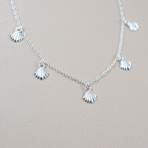 925 Sterling Silver Chain With Shell Charm Necklace, Shell Necklace ...