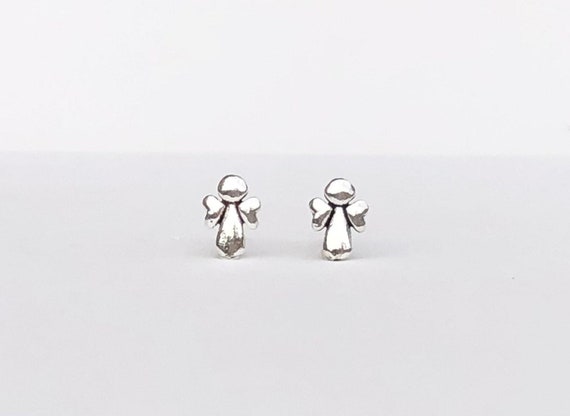 Sterling silver angel studs Sterling silver angel studs