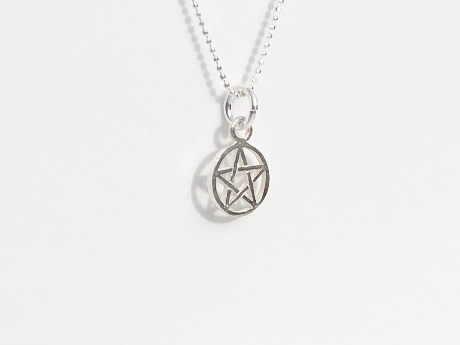 926 Sterling Silver Pentagram Pendant Pentacle Pendant Etsy