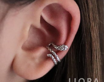 Orecchini Serpente Argento 925: Cerchio Con Cristalli, Gioielli Punk Per Donna