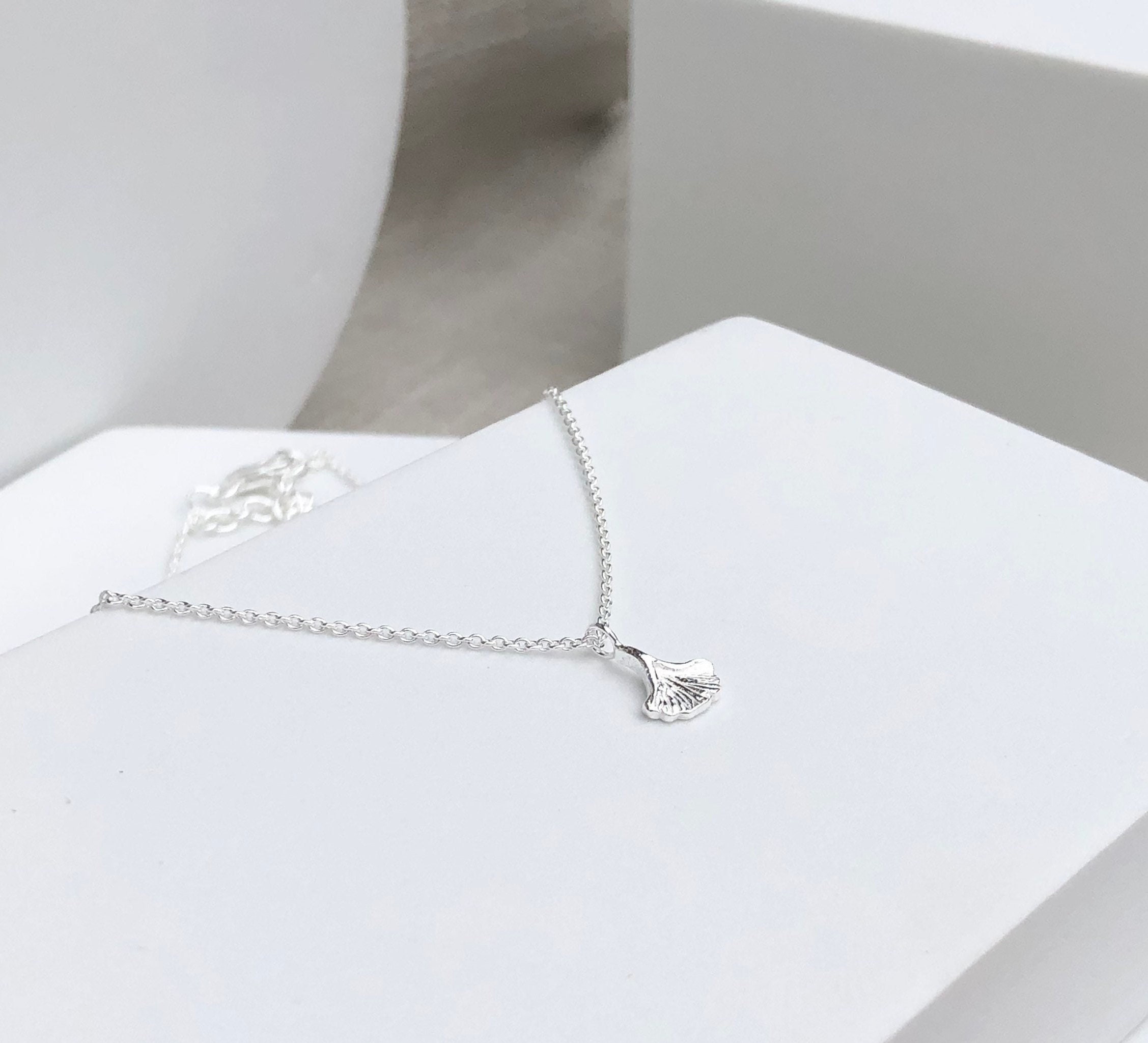 Collana Donna Argento 925 Con Ciondolo Foglia Di Ginko - Nico Gioiello Elegante E Significativo