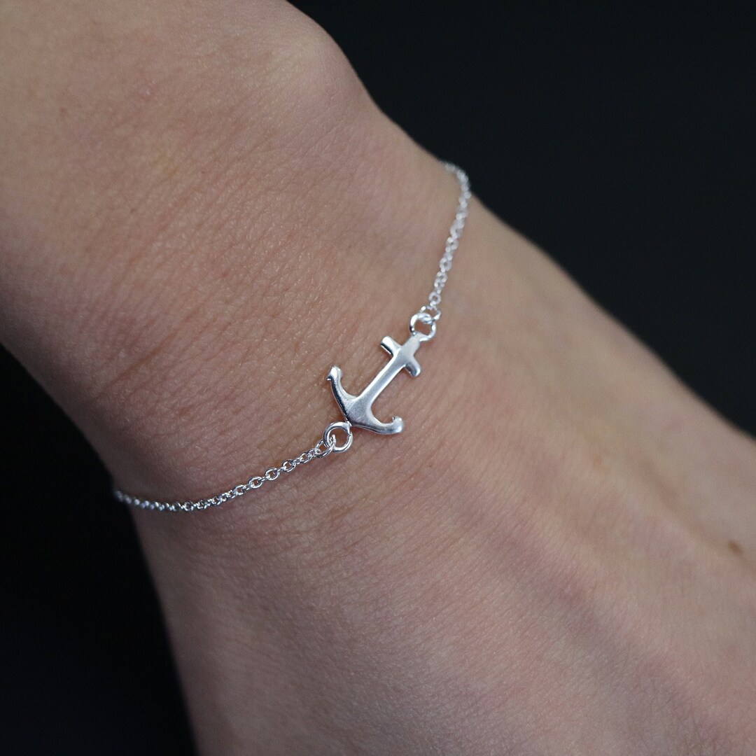 アクセサリー MEXICO MADE SILVER925 ANCHOR BRACELET 925 Sterling Silver Anchor Bracelet, Silver Anchor Charm, Men