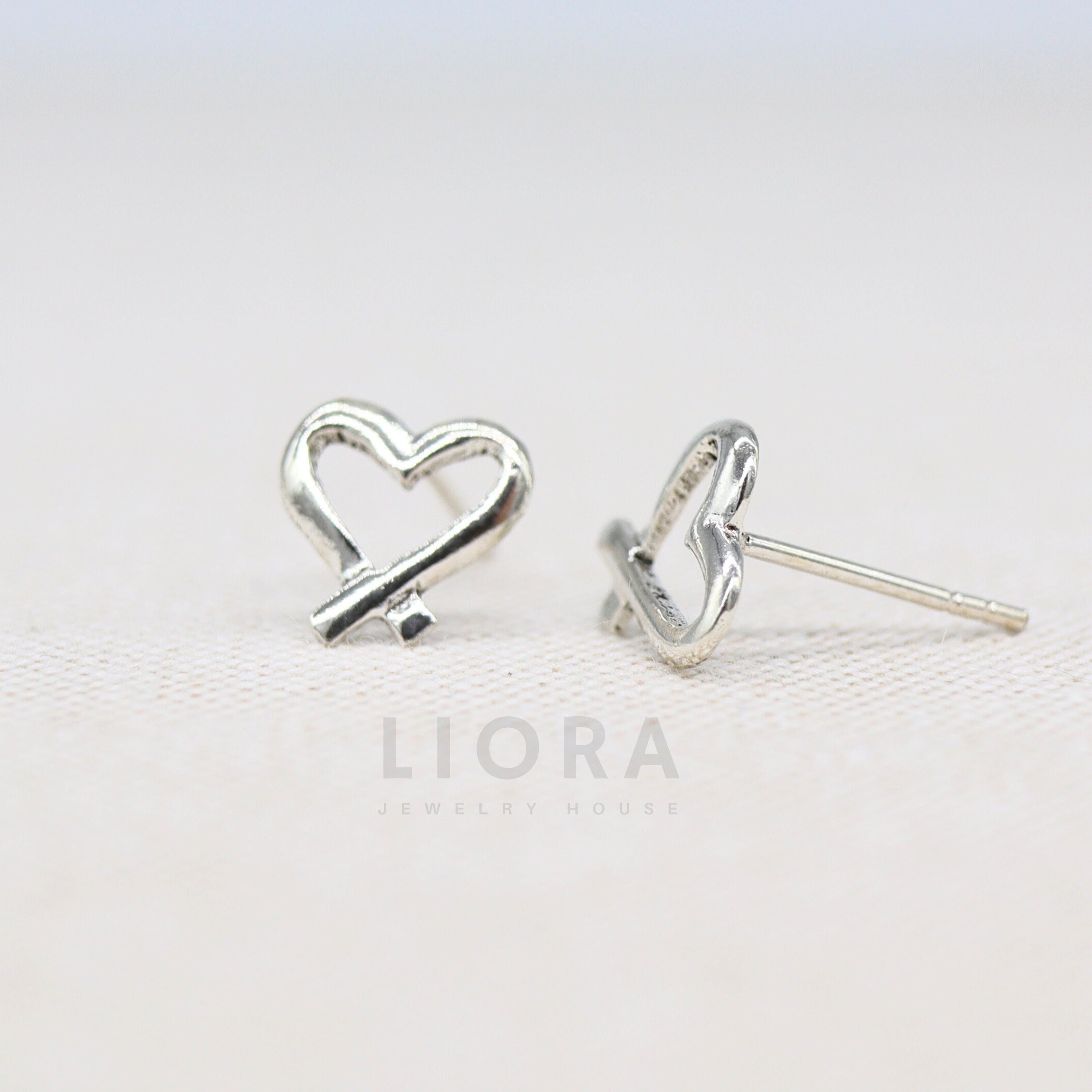 Little Bit Of Love' Heart Earrings Sterling Silver By attic |  notonthehighstreet.com