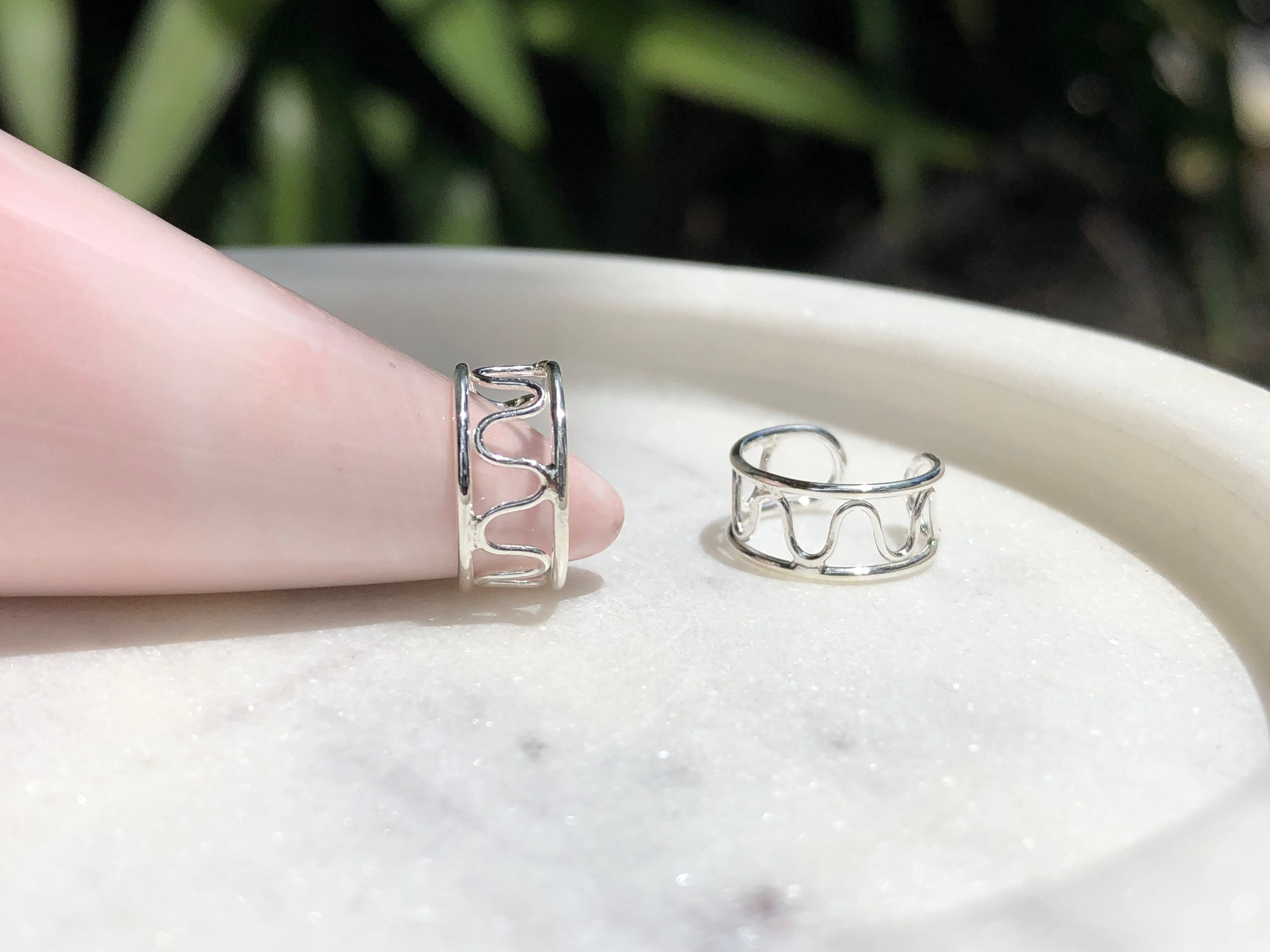 ③Own Light Ear Cuff Ring【#Casual】Silver Little Ear Cuff for the Top Ear in Sterling Silver 950