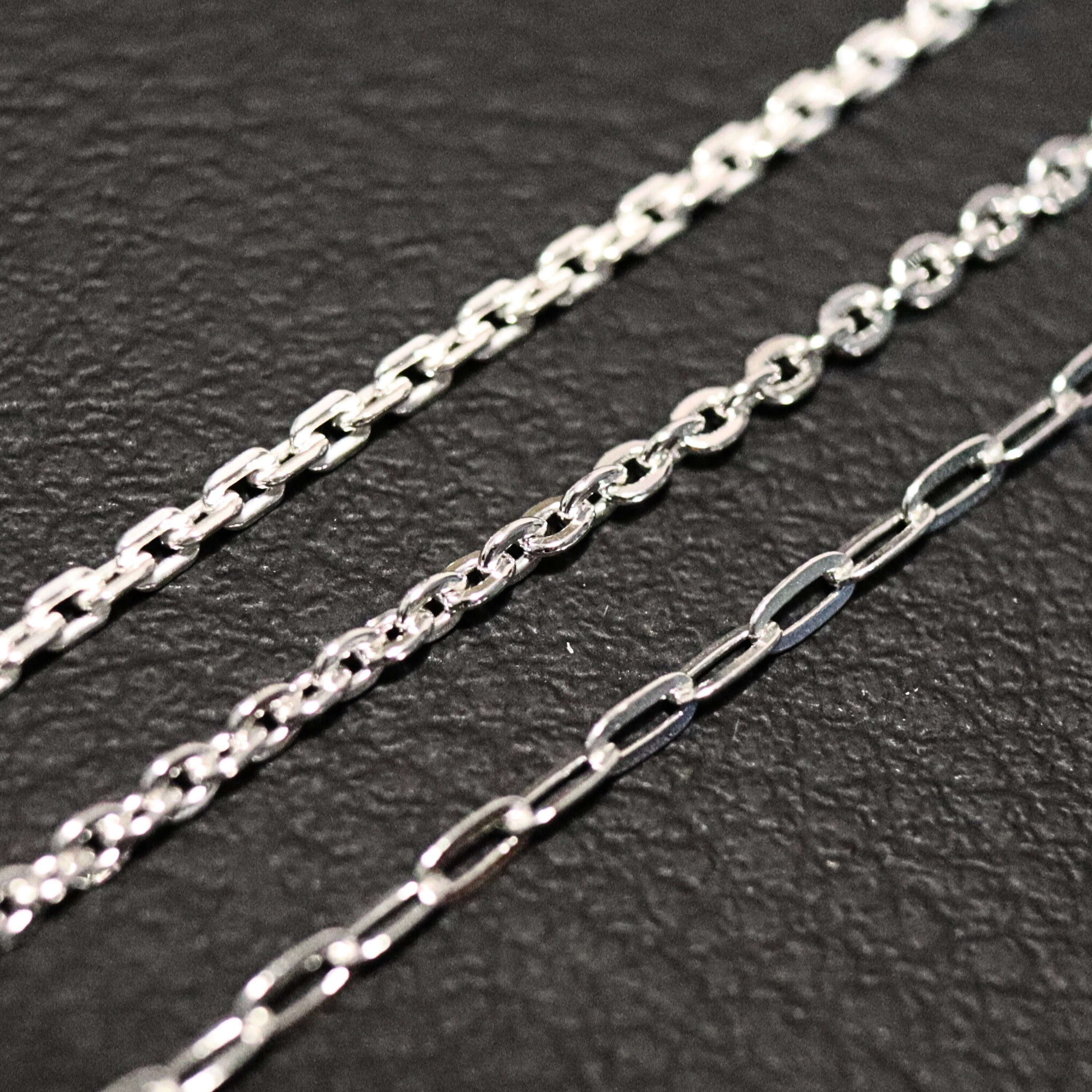 アクセサリー silver 925 vintage cable chain necklace 925 Sterling Silver Chain Necklace-flat Cable Chain-finished