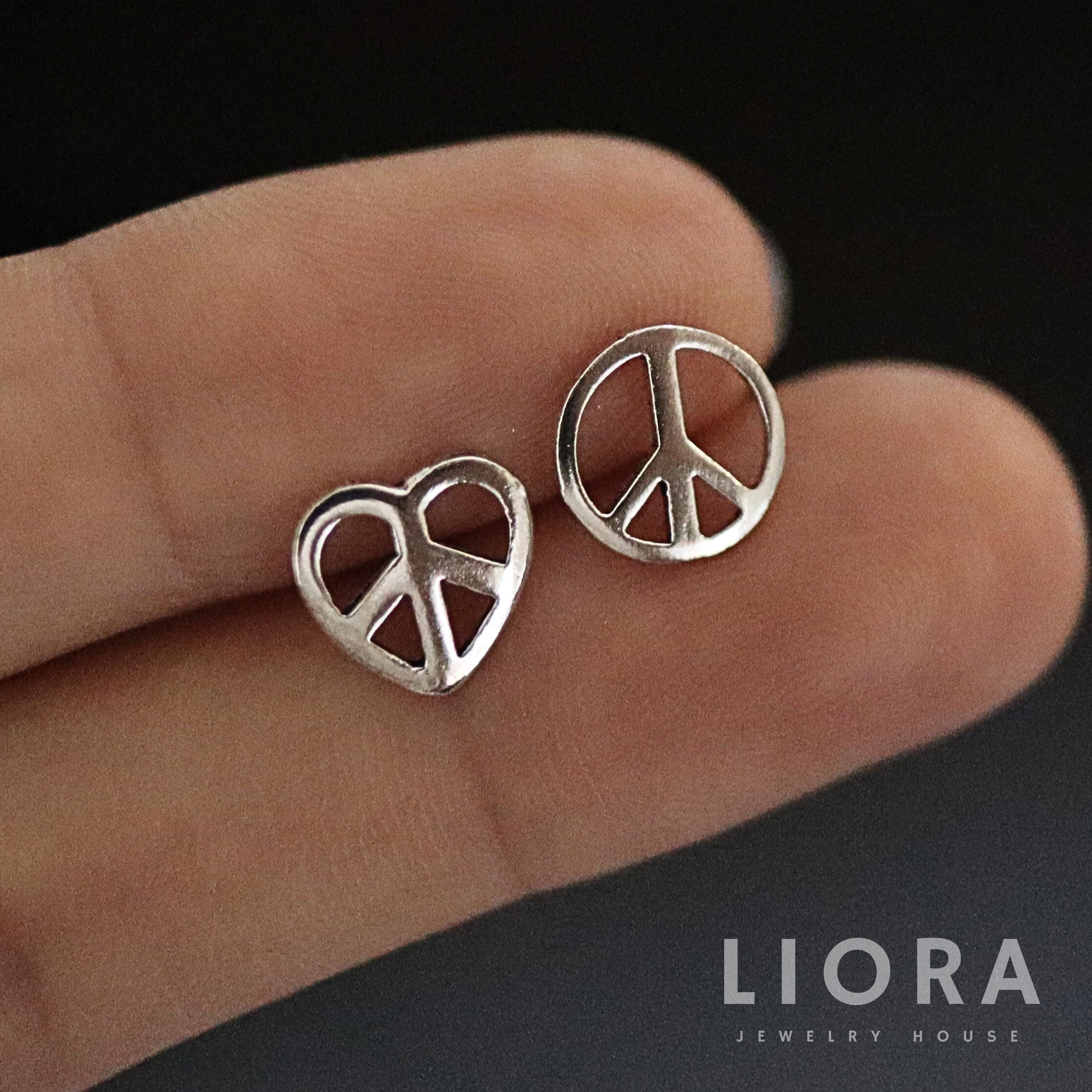Orecchini pendenti in argento sterling con simbolo della