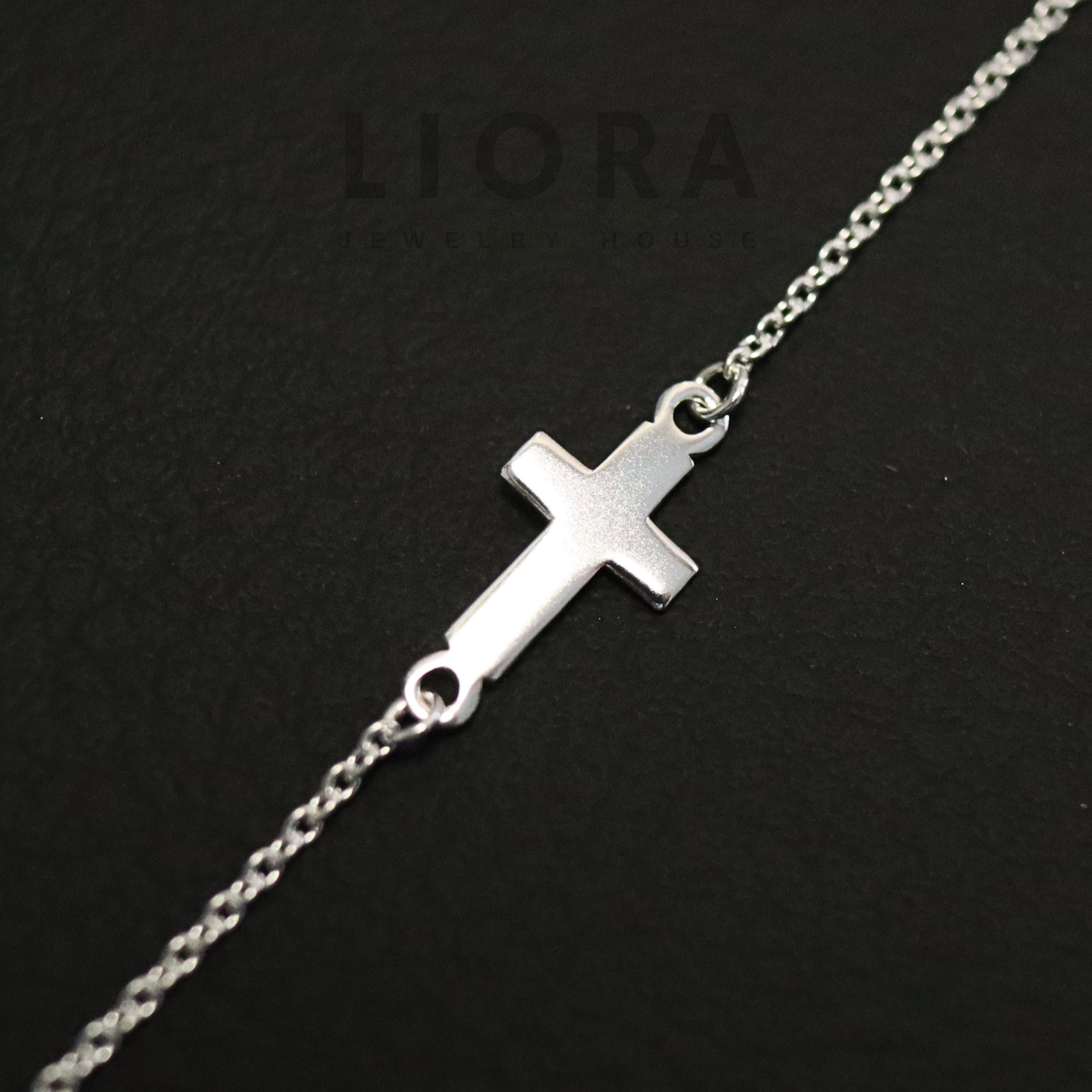 925 Sterling Silver Cross Bracelet, Silver Cross Bracelet