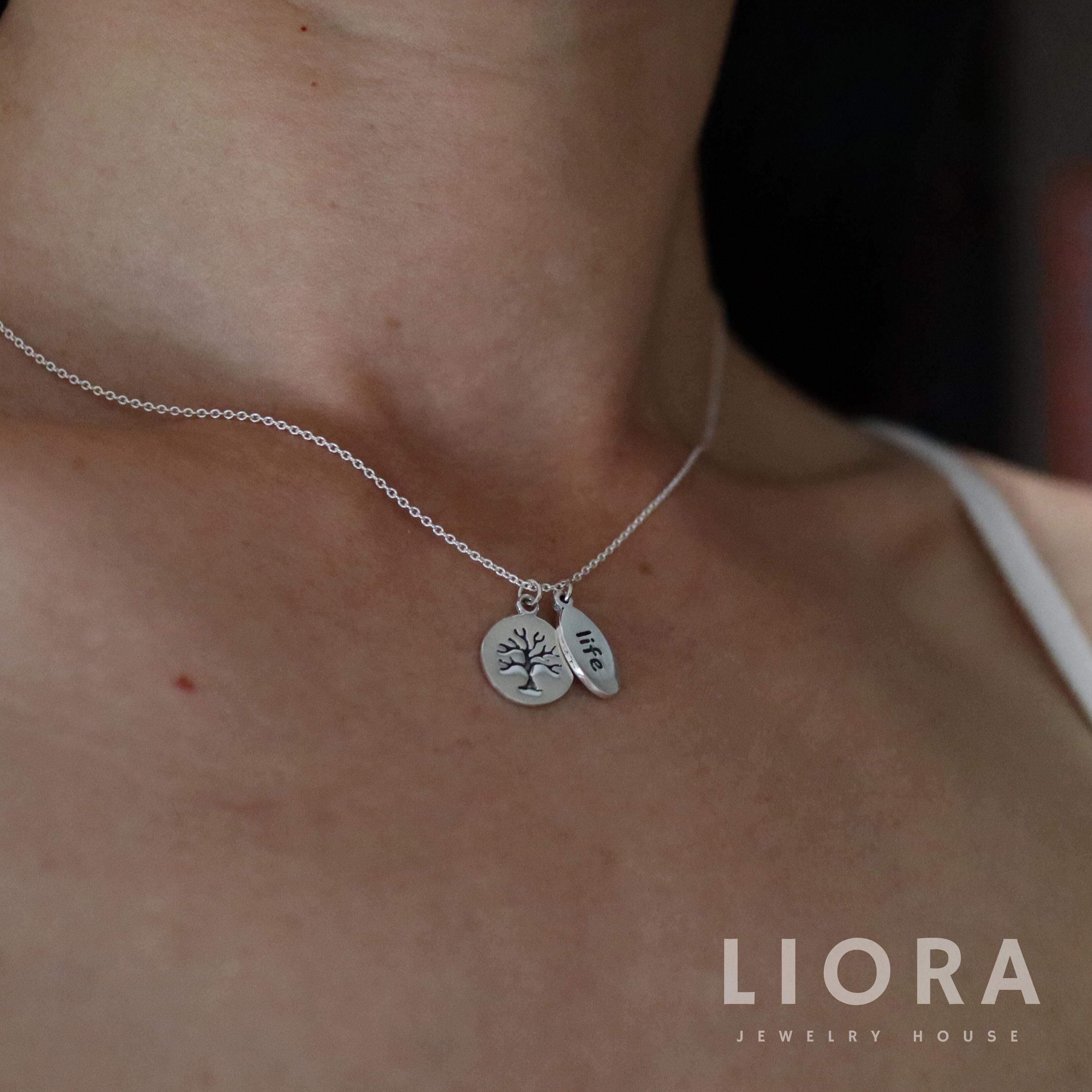 Collana Albero Della Vita In Argento 925: Ciondolo Femminile, Vero Argento Sterling, Fatto A Mano
