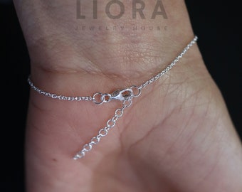 Palpitate Pulseras De Ancla Para Mujer, Pulsera Náutica, Plata De Ley 925, Joyería De Ancla, Regalos De Cumpleaños Para Mujer, Cadena Ajustable, Plata, No Es Una Piedra Preciosa