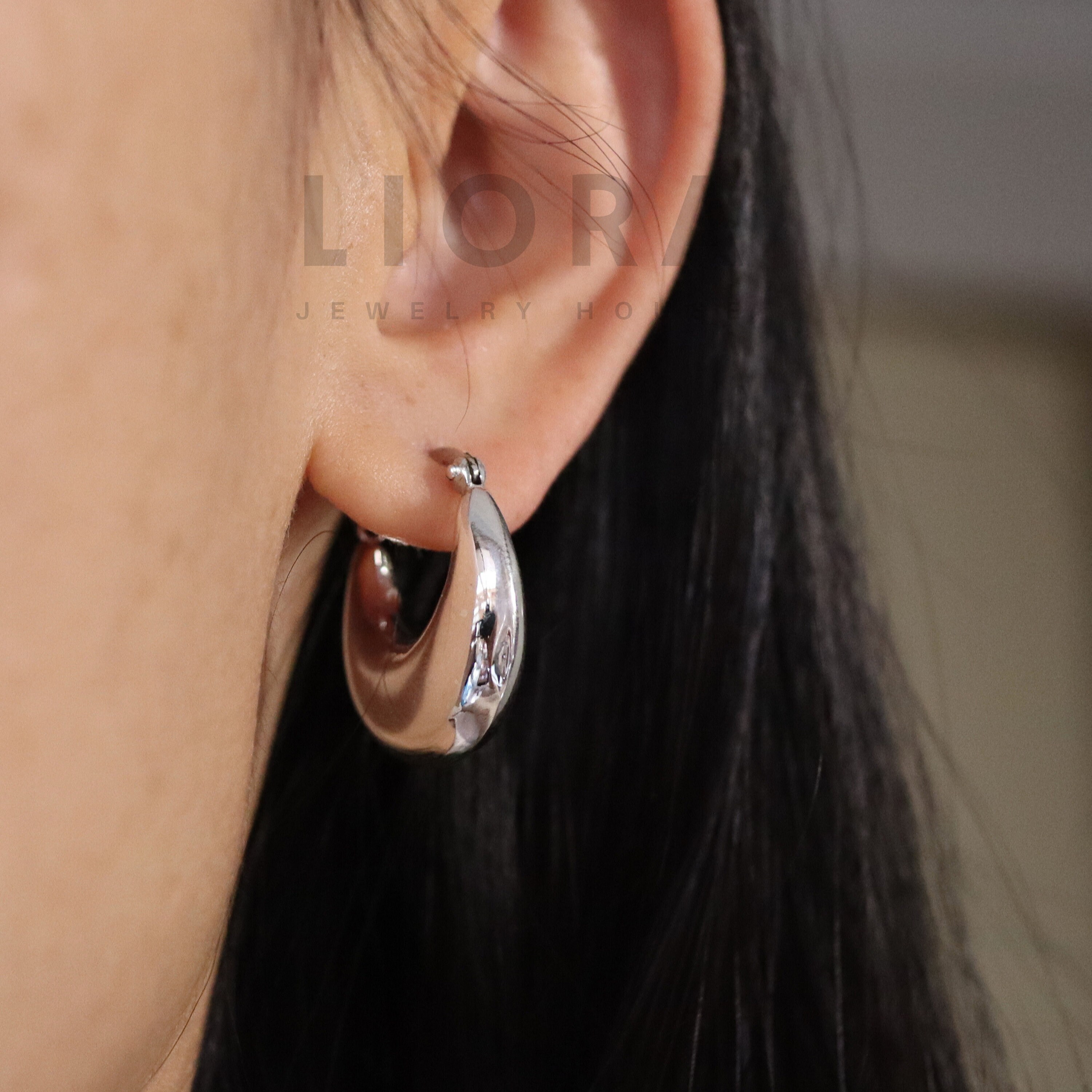SILVER925 CIRCLE HOOP EARRINGS/シルバー/ピアス - メルカリ