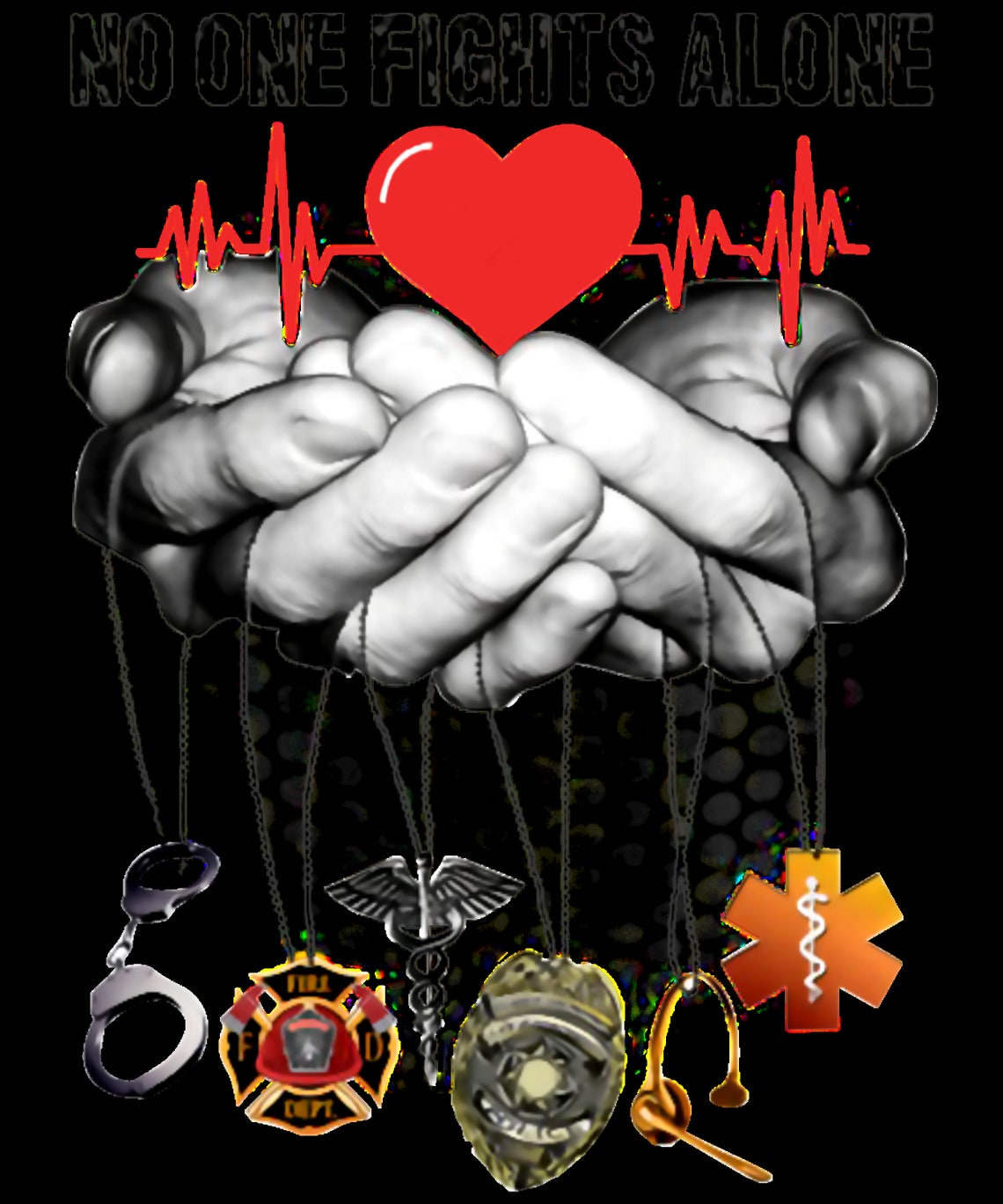 No One Fights Alone instant download PNG Etsy