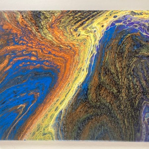 Acrylique Abstract Pour Peinture, Décor maison 11 x 14 »