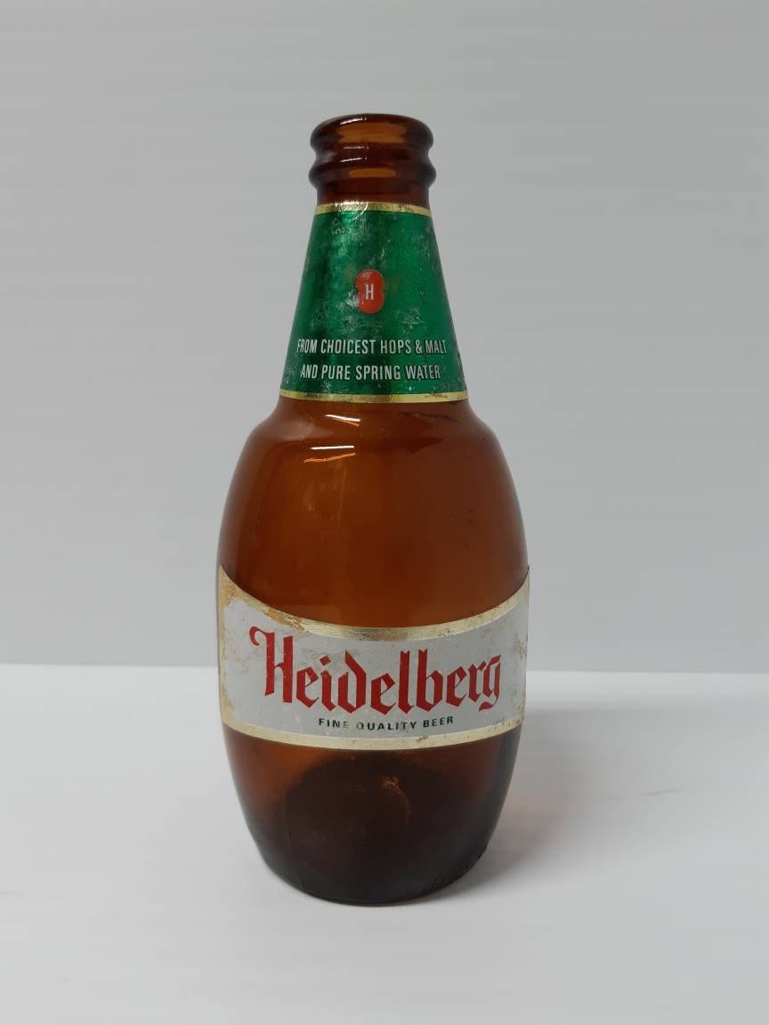 Heidelberg Collectible Vintage Glass Old Open Beer Bottle Fine Quality 70's Antique Collection