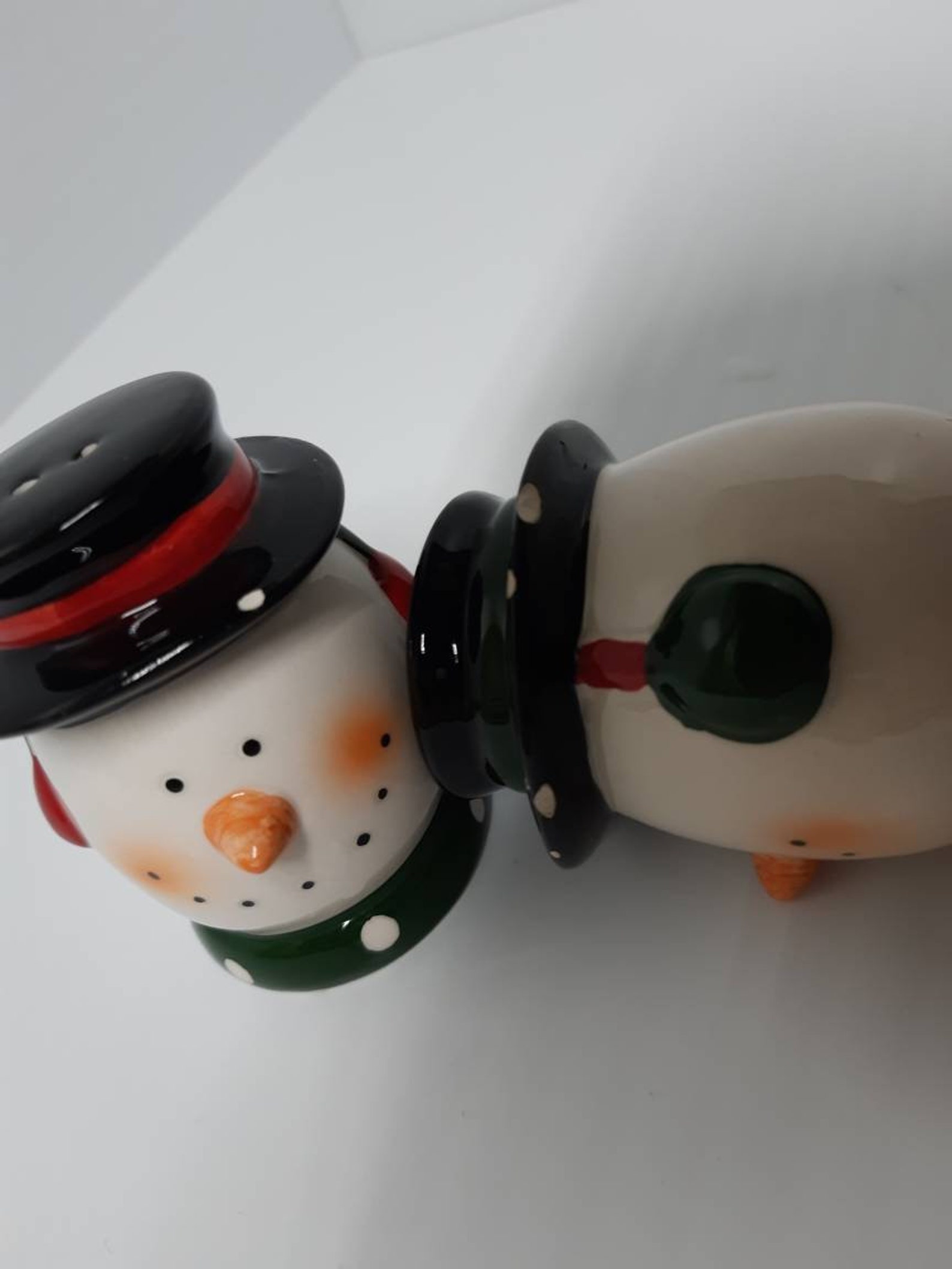 Vintage Snowmen Salt and Pepper Shakers Christmas Ceramic Etsy Italia
