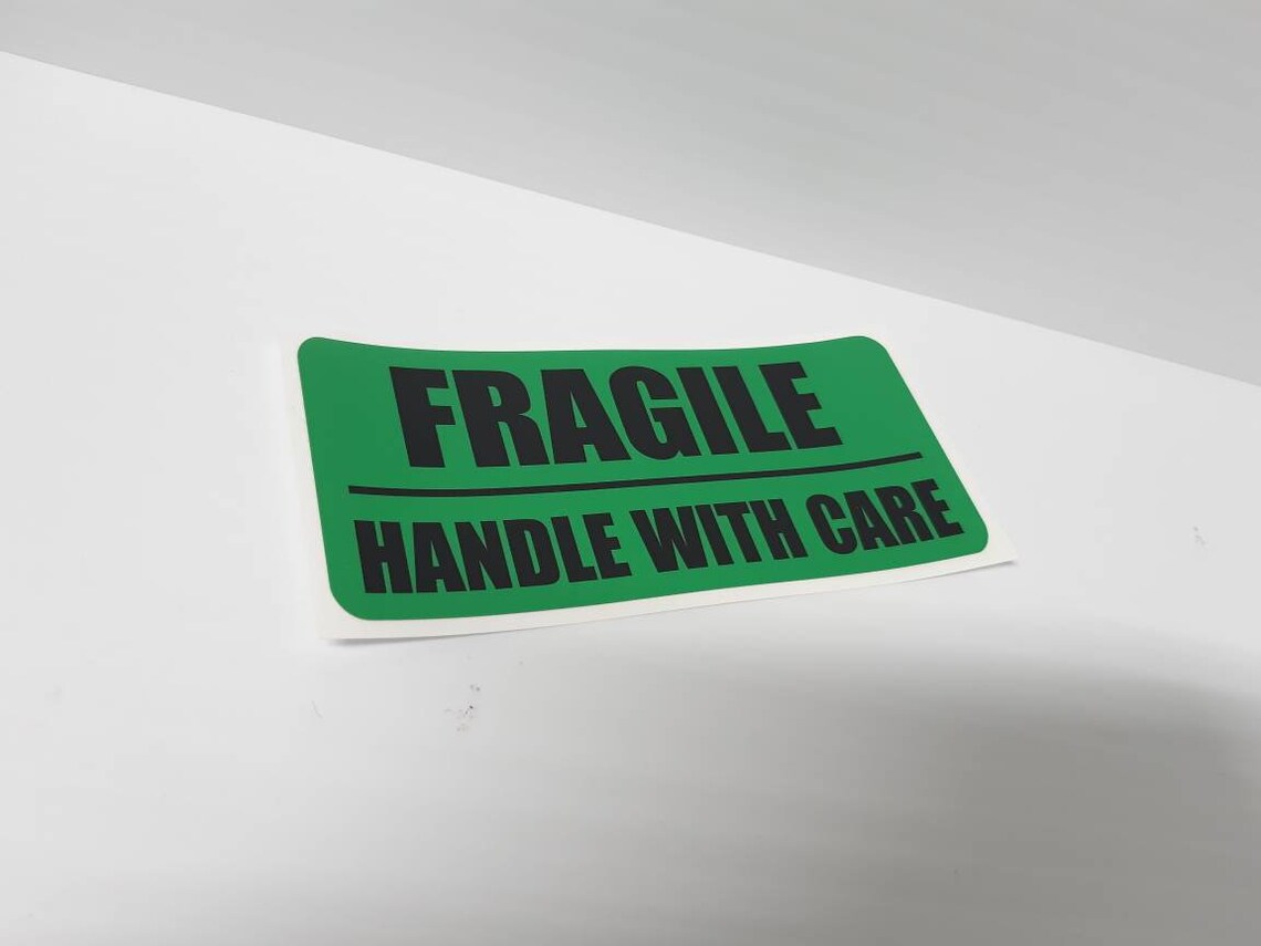 Fragile Handle With Care Stickers Decals 6x3 Inches Set of 12 Etsy