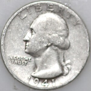 1941-S Washington Quarter 90% Silver As Shown [SN02]