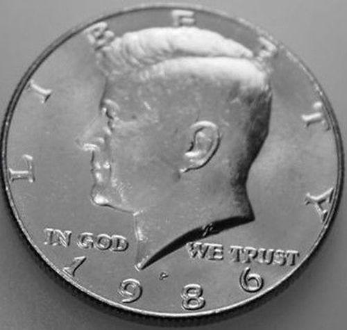 1986-P Kennedy Half Dollar Mint State Uncirculated BU Nice No Problem Coin