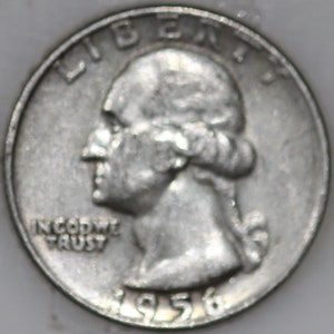 1956-D Washington Quarter 90% Silver As Shown [SN02]