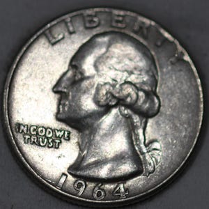 1964-P Washington Quarter 90% Silver As Shown