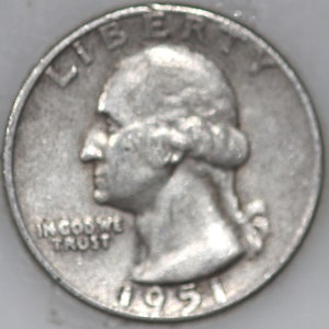 1951-D Washington Quarter 90% Silver As Shown [SN02]
