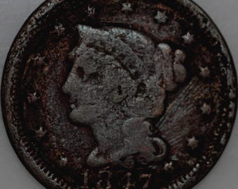 1847-P Large Cent, Over 150 Years Old As Shown