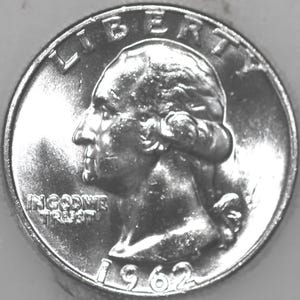 1962-D Washington Quarter Uncirculated BU 90% Silver