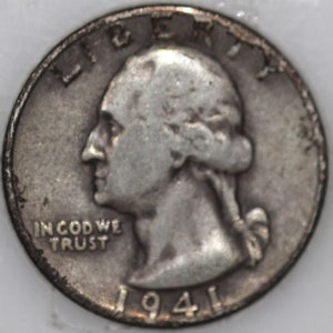 1941-D Washington Quarter 90% Silver As Shown [SN03]