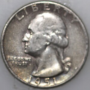 1951-P Washington Quarter 90% Silver As Shown [SN02]