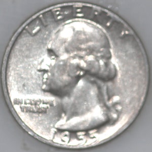1955-P Washington Quarter 90% Silver As Shown [SN02]