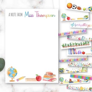 Blocco note personalizzato, blocco note personalizzato, cancelleria fatta a mano, blocco per appunti, regalo di ringraziamento per la scuola primaria, insegnante di scuola materna, NT