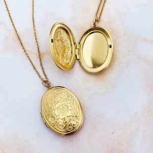 Oval Locket Necklace, Personalized Photos Locket Necklace, Gold Locket, Best Gift - 26