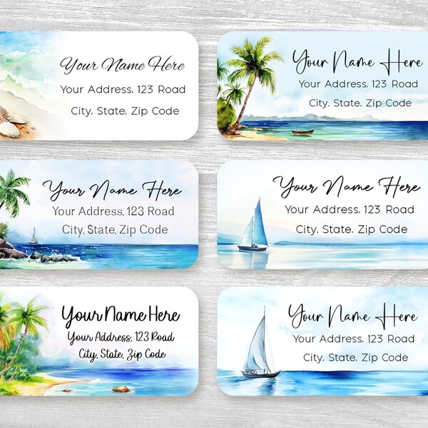 Custom Address Labels Sailboats Etsy