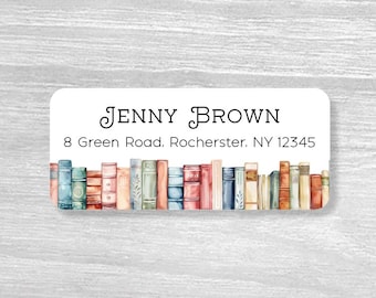 Etiquettes d'adresse personnalisées sur le thème du livre, pour les amoureux des livres, cadeau pour l'enseignant, autocollants personnalisés