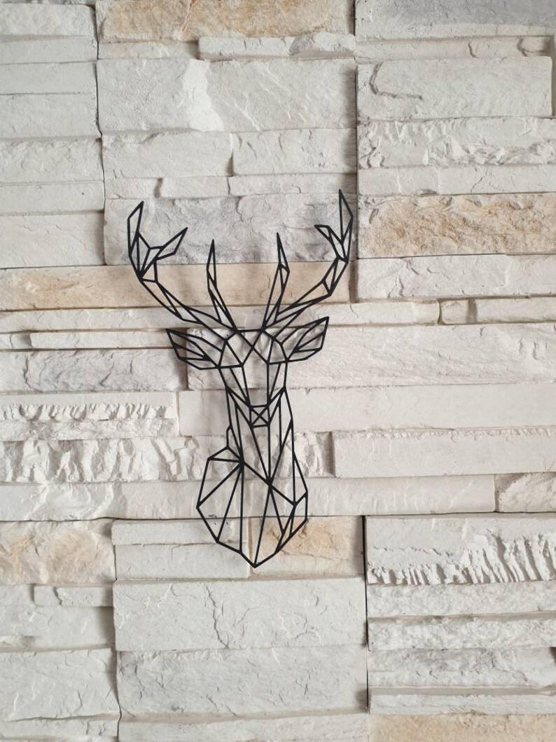 Tête de cerf style origami Etsy