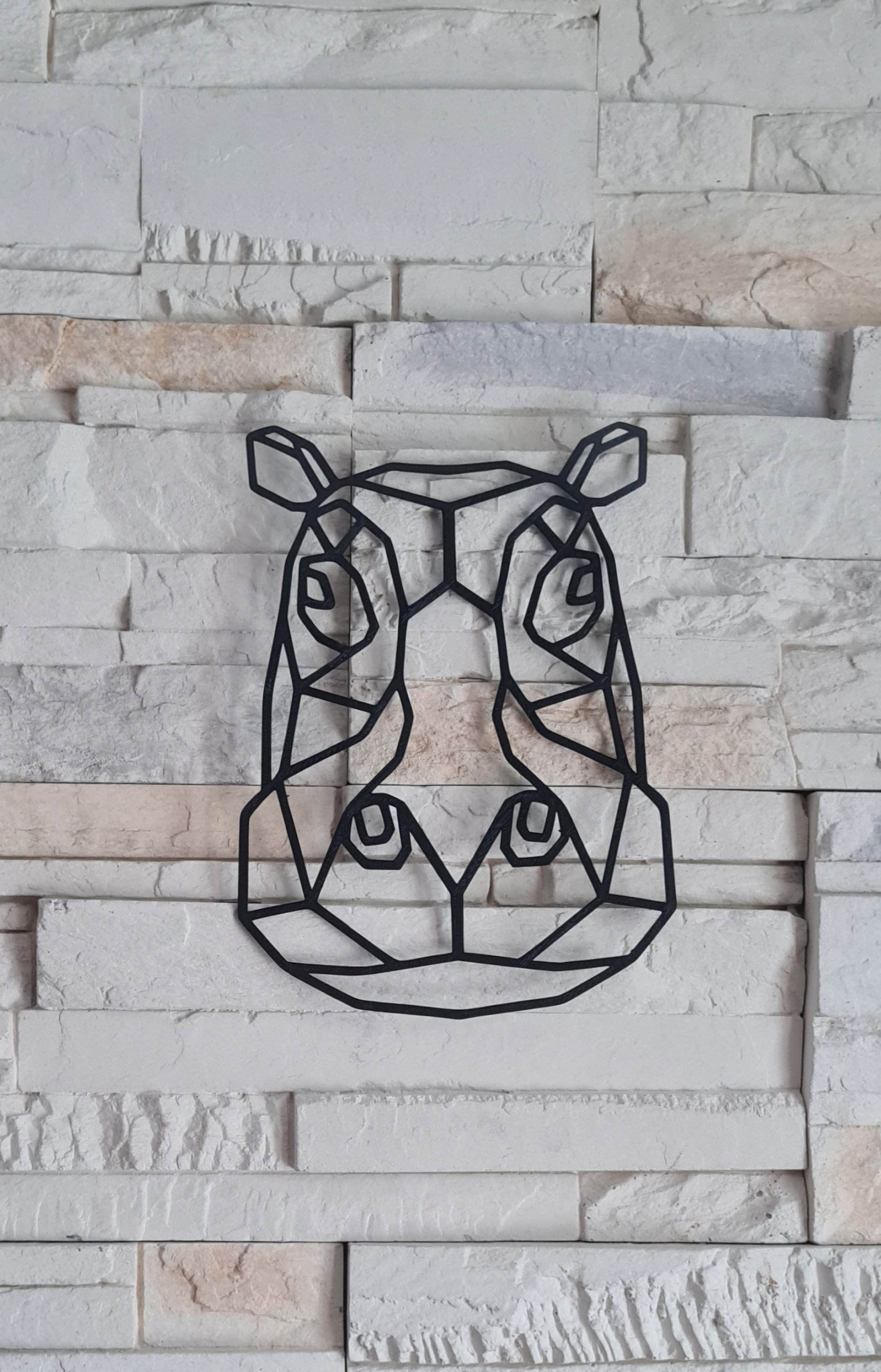 Hippopotame Décoration Murale Art Plusieurs Coloris Idée Cadeau