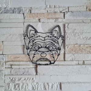 Yorkshire-Hund Origami-Wanddekoration, Wandkunst, mehrere Farben, mehrere Modelle, Geschenkidee