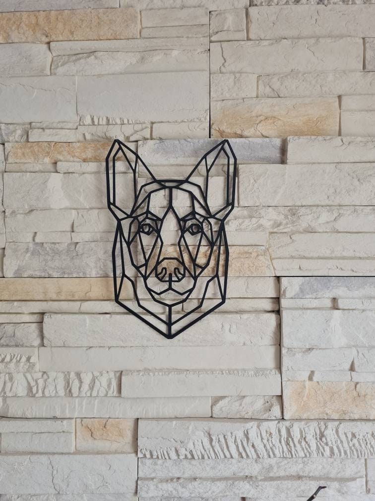 Chien Berger Allemand Origami Décoration Murale Art Plusieurs Coloris Modèles Idée Cadeau