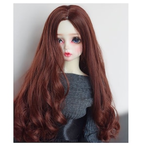 1/3 BJD doll wig DD wig for 6-7&quot; 7-8&quot; 8-9&quot; Blythe Head long straight wig, bjd SD wigs hair centre parting for 1/4 dolls