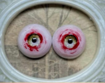 Ręcznie robione oczy lalki BJD z twardówki krwi, w stylu horroru (10 mm-24 mm)