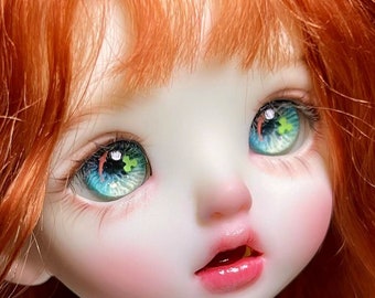 BJD Doll Eyes | Doll Eyes | Doll pupils | Custom Doll Eyes | Toy Eyes | Realistic BJD eyes | All Size | Cute Fish Flower Inside