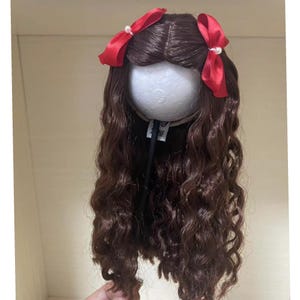 1/3 BJD doll wig MDD sd wig for 6-7&quot; 7-8&quot; 8-9&quot; 9-10&quot; Blythe Head long wavy curly wig, bjd wigs hair centre parting for 1/4 1/6