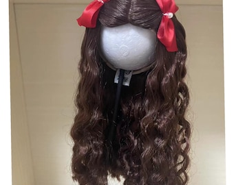1/3 BJD doll wig MDD sd wig for 6-7&quot; 7-8&quot; 8-9&quot; 9-10&quot; Blythe Head long wavy curly wig, bjd wigs hair centre parting for 1/4 1/6