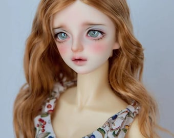 BJD Doll Wig: Long Curly Fashion Wig for 1/3 1/4 Dolls (6-7" 7-8")