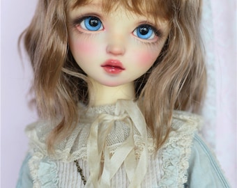 6-7&quot; 7-8&quot; BJD doll wig, light brown doll wig, fashion short curly wave hair wig, cute brown bjd wigs for dolls 1/3 1/4