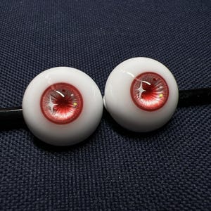 Realistic BJD Doll Eyes: 10-18mm, Pink, Blue, Green, Red, Yellow