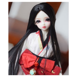 1/3 BJD doll wig MDD wig for 6-7&quot; 7-8&quot; 8-9&quot; 9-10&quot; Blythe Head long straight wig, bjd wigs hair central parting for 1/4 1/6 dolls