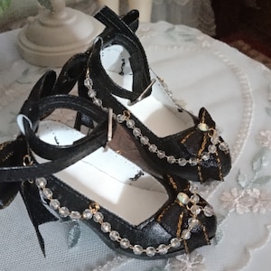 1/3 BJD doll shoes | SD bjd shoes | DD Bjd high heels | bjd cute shoes | bjd lolita shoes | bjd black high heel